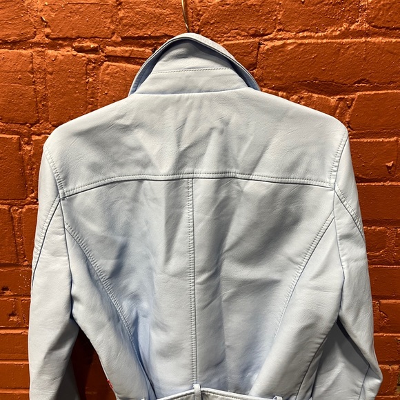 Levi County Blue Moto jacket size large fits size 10 new with out Tags. - Picture 2 of 11